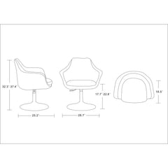 Kinsey - Swivel Lounge Chair - Red