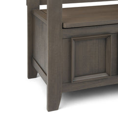 Amherst - Entryway Storage Bench - Dark Brown