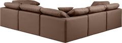 Indulge - Faux Leather 5 Piece Modular Corner Sectional