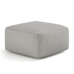 Nate - Square Pouf - Gray