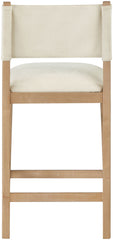 Avon - Linen Textured Performance Fabric Upholstered Counter Stool