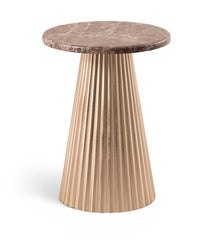 Cindra - Genuine Marble Top And Iron Base Table