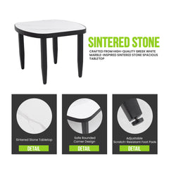 Outdoor Elegance Table, Rounded Corners