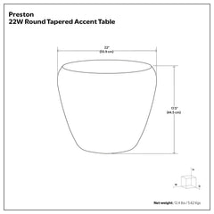 Preston - Metal Side Table - Silver