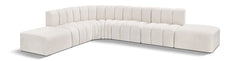 Arc - Boucle Fabric 7 Piece Corner Modular Sofa