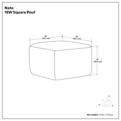 Nate - Square Pouf