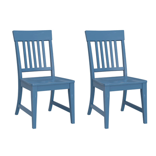 Haidel - Slat Back Dining Chairs (Set of 2) - Blue