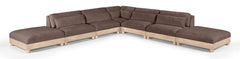 Turin - Chenille Fabric Upholstered Modular Sectional - Brown