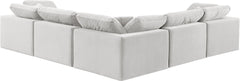 Comfy - 5 Piece Velvet Modular Corner Sectional