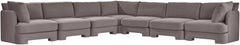 Hammond - Velvet Performance Fabric Upholstered 7 Piece Corner Sectional