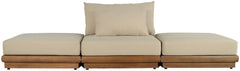 Mirella - 3 Piece Water Resistant Fabric Upholstered Outdoor Patio Modular Sofa