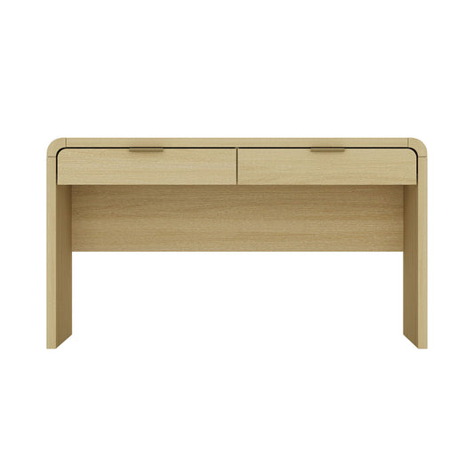 Grace - Office Desk With 2 Drawers - Oak