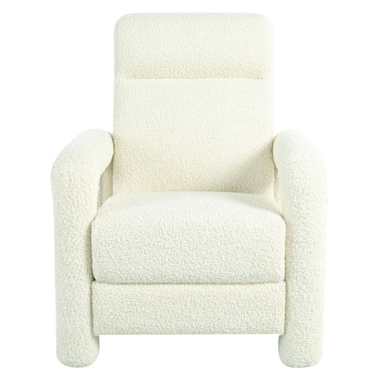 Push Back Recliner Armchair Upholstered Recliner Chair Single Sofa With Adjustable Backrest