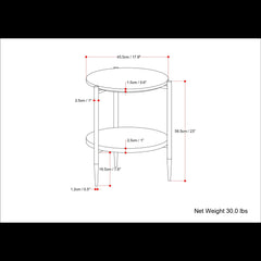 Wagner - Round Marble & Wood Table