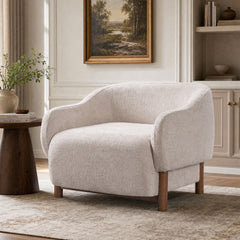 Modern Accent Chair With Recessed Arms And Tight Back