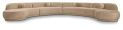 Avra - 189" Velvet Performance Fabric Upholstered Sectional