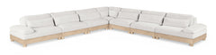 Turin - Chenille Fabric Upholstered Modular Sectional - White