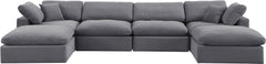 Comfy - 6 Piece Velvet Modular Double Chaise Sectional