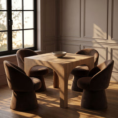 Selene - Upholstered Swivel Dining Chair