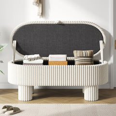 Storage Ottoman Upholstered Bench With Lift Top Storage For Bedroom