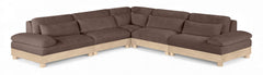 Turin - Chenille Fabric Upholstered Modular Sectional - Brown