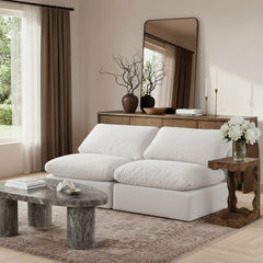 Indulge - Velvet 2 Seat Modular Armless Sofa