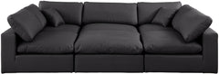 Comfy - 6 Piece Faux Leather Sectional