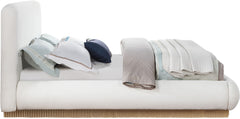 Rigby - Linen Bed With Natural Base