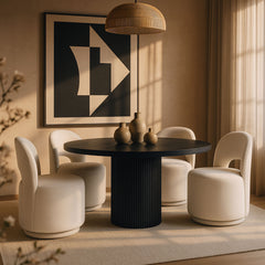 Cirelle - Linen Textured Performance Fabric Dining Chair (Set of 2)