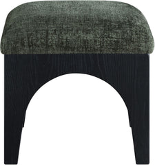 Lawson - Chenille Fabric Ottoman - Black Base