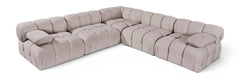 Orin - Velvet Fabric 5 Piece Modular Sectional