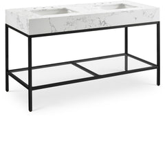Marmo - Engineered Marble Bathroom Vanity With Black Base