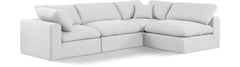 Comfy - 4 Piece Linen Fabric Modular Armless Sectional