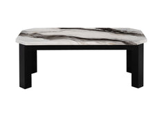 T06 - Coffee Table With End Table - Black / White