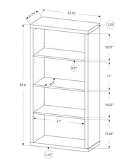 Bookshelf, Bookcase, Etagere, 5 Tier, For Office, Contemporary & Modern - Taupe