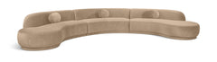 Avra - 177.5" Velvet Performance Fabric Upholstered Sectional