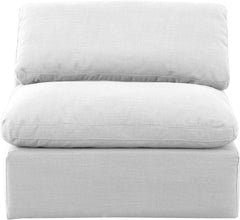 Indulge - Linen Armless Chair - White