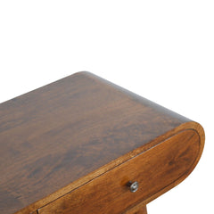 Solid Wood Curved Edge Console Table