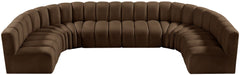 Arc - Velvet Modular U-Shaped Sectional