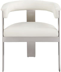 Romeo - Faux Leather Dining Chair With Silver Base (Set of 2)