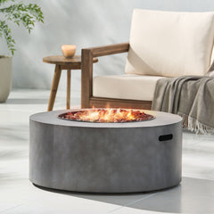 Round Iron Fire Pit With 40, 000 Btu