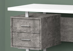 Computer Desk For Home Office, Laptop, Left, Right Set - Up, Storage Drawers, Modern - White