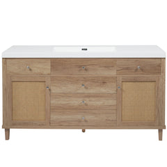 Bathroom Vanity With Sink, 5 Legs, Soft Close Drawers