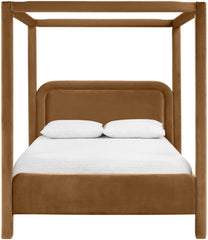 Salina - Velvet Upholstered Bed - Saddle