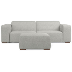 Rex - 2 Seater Sofa And Ottoman - Gray