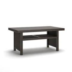 Mesa Valley - Rectangular Multi-Use Table With Umbrella Option - Dark Brown