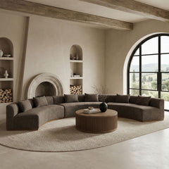 Avanti - Chenille Fabric Upholstered 3 Piece Modular Sectional