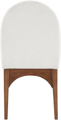 Waldorf - Chenille Dining Side Chair With Brown Legs