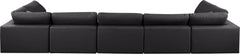 Comfy - 7 Piece Faux Leather Modular Armless Sectional