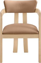 Lavrin - Vegan Leather Dining Arm Chair (Set of 2) - Natural Base